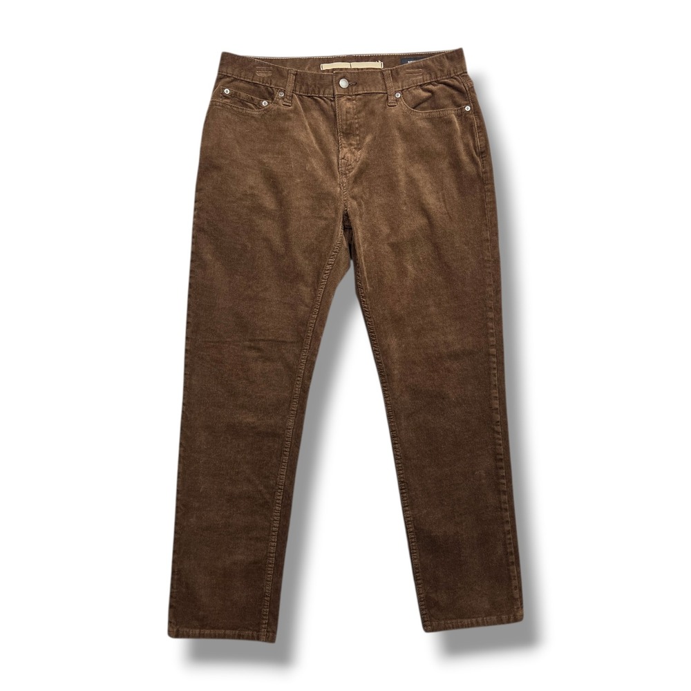 Banana Republic Factory Corduroy Pants Mens 33 x 30 Brown Travel Cord WashWell‎
